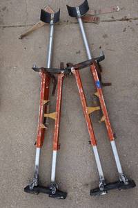 lot 216 image: Pair of drywall or painting stilts