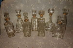 lot 37 image: Glass decanters - 8  total