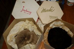 lot 40 image: Vintage fur hats (Lora and Cecile brands) with boxes