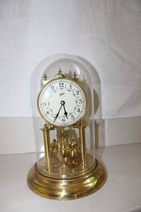 lot 152 image: Vintage Schatz clock with glass dome