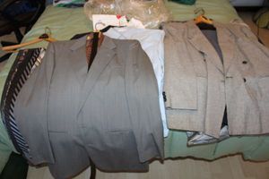 lot 171 image: Mens suits and ties plus tuxedo, see photos
