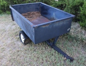 lot 256 image: Lawn mower cart dump trailer