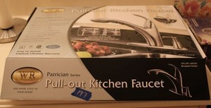 lot 177 image: NEW Brushed nickel kitchen faucet