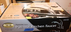 lot 179 image: NEW Brushed nickel kitchen faucet