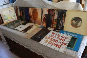 lot 75 image: Vintage record albums - includes Rod Stewart, Jim Croce, Eddie Money and more