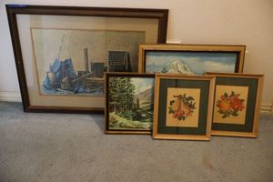 lot 88 image: Wall art paintings and prints