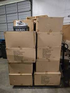 lot 8 image: Pallet of NEW K8IROS (Spencer Dinwiddle) Mark II Graffiti Mens Shoes.  10 Pairs of Shoes Per Box.  QUANTITY 19 BOXES PER PALLET  BID IS TIMES THE QUANTITY SO YOU ARE BIDDING PER BOX