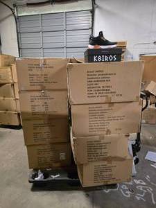 lot 2 image: Pallet of NEW K8IROS (Spencer Dinwiddle) Mark II BlackRose Gold Mens Shoes.  10 Pairs of Shoes Per Box.  QUANTITY 12 BOXES PER PALLET  BID IS TIMES THE QUANTITY SO YOU ARE BIDDING PER BOX