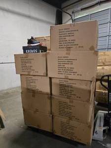 lot 10 image: Pallet of NEW K8IROS (Spencer Dinwiddle) Mark II BlackRose Gold Mens Shoes.  10 Pairs of Shoes Per Box.  QUANTITY 19 BOXES PER PALLET  BID IS TIMES THE QUANTITY SO YOU ARE BIDDING PER BOX
