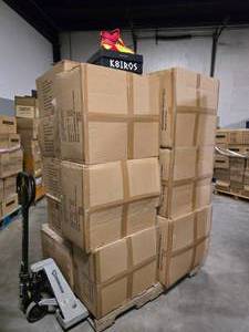 lot 23 image: Pallet of NEW K8IROS (Spencer Dinwiddle) Mark II RedYellow Mens Shoes.  10 Pairs of Shoes Per Box.  QUANTITY 16 BOXES PER PALLET  BID IS TIMES THE QUANTITY SO YOU ARE BIDDING PER BOX