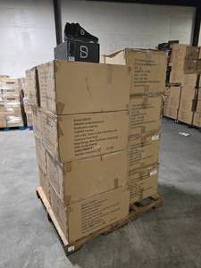 lot 26 image: Pallet of NEW K8IROS (Spencer Dinwiddle) Perception BlackGreyWhite Mens Shoes.  10 Pairs of Shoes Per Box.  QUANTITY 12 BOXES PER PALLET  BID IS TIMES THE QUANTITY SO YOU ARE BIDDING PER BOX