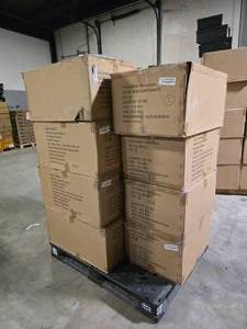lot 33 image: Pallet of Misc NEW K8IROS (Spencer Dinwiddle) Perception Shoes.  Various Colors.  10 Pairs of Shoes Per Box.  QUANTITY 12 BOXES  BID IS TIMES THE QUANTITY SO YOU ARE BIDDING PER BOX