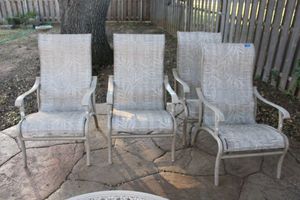 lot 76 image: Set of 4 patio chairs (table goes with lot 75)