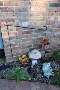 lot 71 image: Garden statues and flag sign holder
