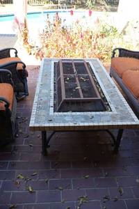 lot 3 image: Fire pit Patio heater - 70w x 38d x 23h