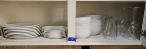lot 15 image: Gibson white dish set, wine goblets