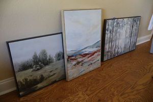 lot 234 image: Wall art canvases (from Hobby Lobby)