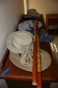 lot 139 image: Walking sticks and hats