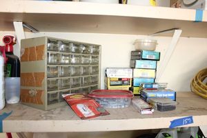 lot 157 image: Hardware nails and screws with organizer