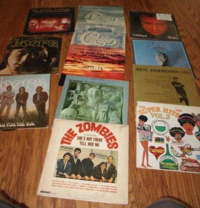 lot 239 image: Vintage record albums includes The Doors, Chicago, Phil Collins and more