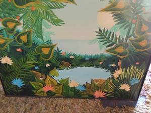 lot 9 image: animal jungle painting by krm