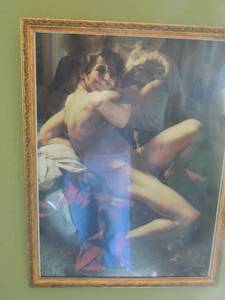 lot 2 image: YOUTH WITH A RAM   CARAVAGIO  41 x 51 framed