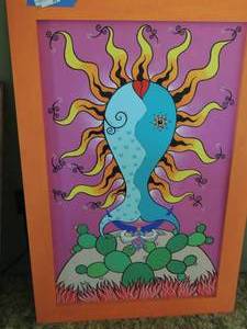 lot 45 image: LARGE Colorful painting