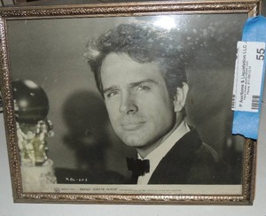 lot 55 image: WARREN BEATTY framed STUDIO Portrait  by Kal - 603