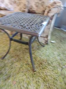 lot 63 image: metal small patio table