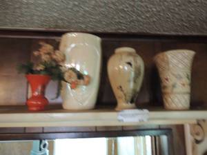 lot 95 image: qty 4 ceramic vases