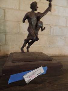 lot 102 image: Olymic torch runners sculpture