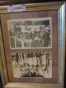 lot 99 image: VINTAGE Framed school pictures  - We beleive from Hood County school