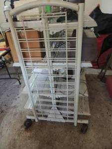 lot 157 image: metal shelf contents not included