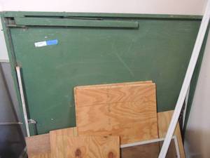 lot 173 image: various pieces of cut wood & ping pong table
