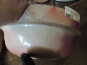 lot 256 image: red ceramic bowls