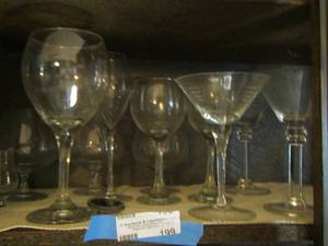 lot 199 image: wine glasses
