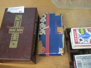 lot 90 image: dominos, skip-bo, playing cards