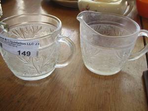 lot 149 image: creamer and sugar dish
