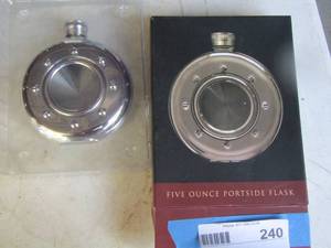 lot 240 image: qty 2     5ounce portside flask