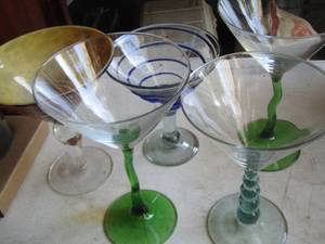 lot 236 image: martini glasses various shot glasses