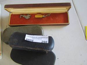 lot 298 image: glasses and shirt pins
