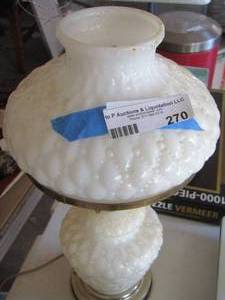 lot 270 image: Milk Glass Lamp