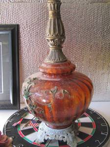 lot 331 image: vintage glass table lamp
