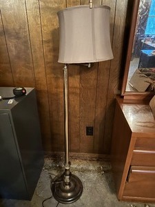 lot 217 image: Floor Lamp  Swing Arm  with shade. 55 ht