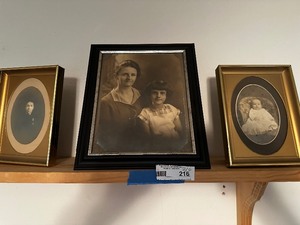 lot 216 image: Antique Photographs. Qty3