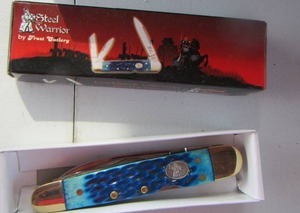 lot 2044 image: steel warriors blue knife new