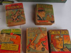 lot 2057 image: VINTAGE LITTLE BIG BOOKS -  Dick Tracy, Smilin jack,  TAIL SPIN TOMMY, BUGS BUNNY plus