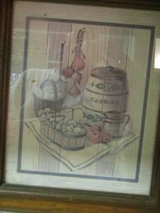 lot 2097 image: veggie and fruit wall art