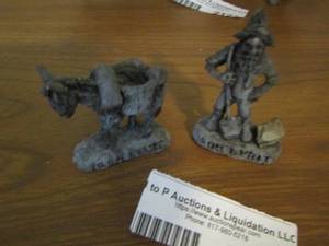 lot 2124 image: farmer and donkey dcor