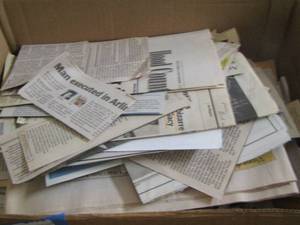 lot 2138 image: old hood county new paper clippings from 1900s-- early 2000s